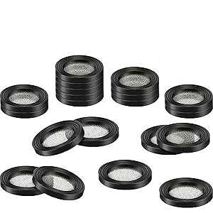 Mudder 35 Pack 3/4 Inch Garden Hose Washers Rubber Washers Seals, Self Locking Tabs Keep Grommet Firmly Set Inside Fittings for Garden Hose and Water Faucet Mudder 35 Pack 3/4 Inch Garden Hose Washers Rubber Washers Se