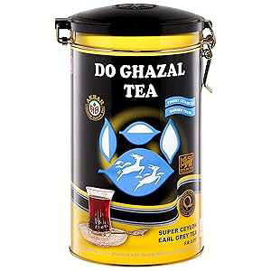 Do Ghazal A[OC eB[ 400 O - ʓsAZC [XeB[ - 14.1IX Do Ghazal Earl Grey Tea 400 Gram Tin - Pure Ceylon Loose Tea In Metal Tin - 14.1oz