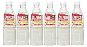 CALPICO White Peach, Non-Carbonated Drink, Japanese Beverage Contains Peach Juice Concentrate, Sweet and Tangy Asian Drink, 16.9 FL oz. (Pack of 6)