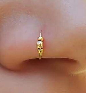 ^Cj[m[YOt[v 24 G r[Ym[YsAXt[v - 14K S[htBhm[YsAXt[v Lugasis piercings Tiny Nose Ring Hoop 24 G Beaded Nose Piercings Hoop - 14K Gold Filled Nose Piercings hoop