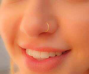 tFCNNbvIm[YO 24g - 14K S[htBh - sAXsv - tFCNm[Yt[v Alome Piercings Faux Clip-On Nose Ring 24g - 14k Gold Filled - No Piercing Needed - Fake Nose Hoop