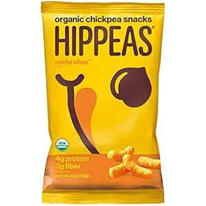 Hippeas I[KjbNЂ悱pt r[K Oet[ JJveCXibN i`oCu 12 Hippeas Organic Chickpea Puffs Vegan Gluten-Free Crunchy Protein Snacks, Nacho Vibes, 12 Count