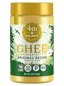 4th & Heart IWiOXtFbhM[A32 IXAPgAqnA`qg݊AуJ[Ct[AFpI 4th & Heart Original Grass-Fed Ghee, 32 Ounce, Keto, Pasture Raised, Non-GM
