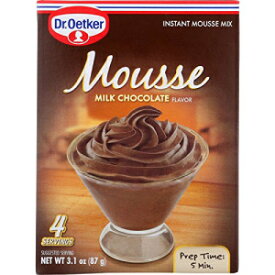 Dr. Oetker Organics Mousse Mix - Supreme - Instant - Milk Chocolate - 3.1 oz - case of 12 - - - - - -