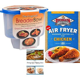 Generic Cajun Chicken Seasoning Mix | Breader Shaker Bowl | Cajun Dipping Sauce Recipe | Louisiana Air Fryer Seasoning Coating Mix and The Original Breader Bowl Bundle