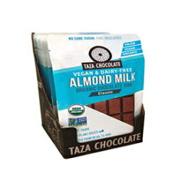 TAZA チョコレート オーガニック アーモンド ミルク チョコレート バー、クラシック、2.5 オンス、ビーガン、乳製品不使用、パレオ、砂糖不使用、10 個 (1 個パック) TAZA chocolate Organic Almond Milk Chocolate bar, Classic, 2.5 Oz, Vegan,