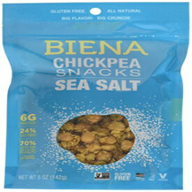 ビエナ シーソルト ひよこ豆スナック、5 オンス -- 1 ケースあたり 8 個。 Biena Sea Salt Chickpea Snacks, 5 Ounce -- 8 per case.