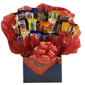 チョコレートキャンディーブーケ（バンダナギフトボックス付きデニム） So Sweet of You Chocolate Candy bouquet (Denim with Bandanna Gift Box)