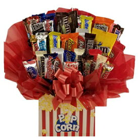 チョコレートキャンディーブーケ（ムービータイムポップコーンギフトボックス） So Sweet of You Chocolate Candy bouquet (Movie Time Popcorn Gift Box)