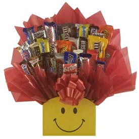 Smiles Chocolate Candy Bouquetギフトバスケットボックス-誕生日、元気、ありがとう、おめでとう、クリスマス、または家族、友人、ビジネスクライアントの顧客へのあらゆる機会に最適なギフト。 So Sweet of You Smiles Chocolate Candy Bouquet gift basket