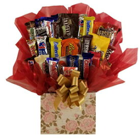 チョコレートキャンディーブーケギフトボックス-誕生日、ありがとう、すぐに元気になる、おめでとうギフト、またはあらゆる機会へのギフトとして最適です（コテージローズガーデンギフトボックス） So Sweet of You Chocolate Candy Bouquet gift box - Great as