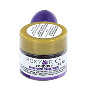 Fondust ハイブリッド パウダー フード カラー ロイヤル パープル、4 グラム、Roxy & Rich Fondust Hybrid Powder Food Color Royal Purple, 4 Grams by Roxy & Rich