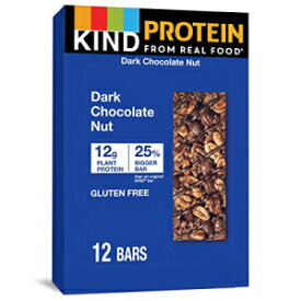 KINDプロテインバー、ダブルダークチョコレートナッツ、グルテンフリー、12gプロテイン、1.76oz、12カウント KIND Protein Bars, Double Dark Chocolate Nut, Gluten Free, 12g Protein,1.76oz, 12 count