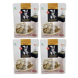 海苔スナックチップス - 韓国プレミアム伝統北岳海苔 1.23オンス (4個パック) [김부각] Seaweed Laver Snack Chips - Korean Premium Traditional Bugak Nori 1.23oz (Pack of 4) [김부각]