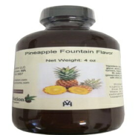 OliveNation パイナップル フレーバー ファウンテン - 8 オンス - コーシャラベル - グルテン、砂糖、カロリー、アルコールフリー - スムージー、アイスクリーム、シェイク、その他のダイエットドリンクに最適 OliveNation Pineapple Flavor Fountain - 8