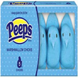 2パック-ピープスマシュマロチックス-ブルー5カラット。 Candy Crate 2 PACK - Peeps Marshmallow Chicks - Blue 5ct.