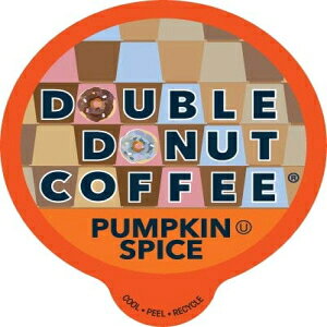 Double Donut Coffee Double Donut Medium Roast Coffee Pods, Pumpkin Spice Flavored, for Keurig K-Cup Machines, 24 Single-Serve Capsules per Box