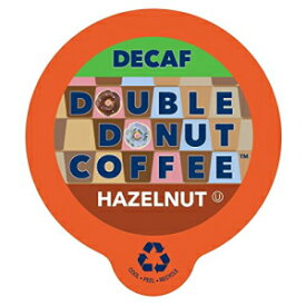 ダブルドーナツコーヒーデカフェヘーゼルナッツ風味コーヒーシングルサーブカップキューリグ K カップ醸造者用 (96 カウント) Double Donut Coffee Decaf Hazelnut Flavored Coffee Single Serve Cups For Keurig K Cup Brewer (96 count)