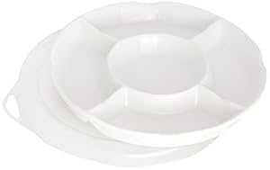 Jack Richeson Porcelain Palette 5 Well Round with Plastic Cover