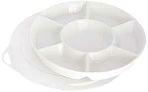 Jack Richeson Porcelain Palette 7 Well Round with Plastic Cover