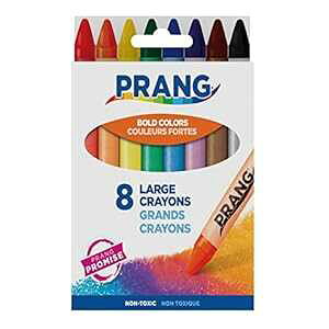 Prang Crayons, Assorted Colors, Large Size, 8 Count