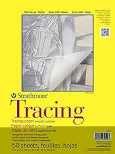 Strathmore 370-9 300 V[Y g[VO pbhA9 C` x 12 C`̃e[vԂA50  Strathmore 370-9 300 Series Tracing Pad, 9"x12" Tape Bound, 50 Sheets