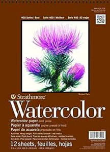 Strathmore 440-1 400 Series Watercolor Pad, 9"x12" Wire Bound, 12 Sheets