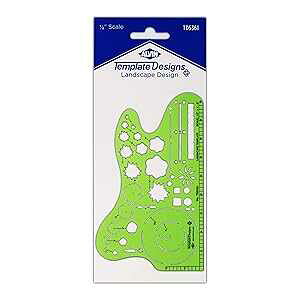 ALVIN, TD714, Home Furnishing Template, Drawing and Drafting Tool for Artists, Architects, Design and Drafting, 10.25 x 5.25 x .030 Inches