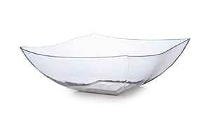 Fineline ݒ Wavetrends NA`CiCNXNGA 128 IX T[rO{E 25s[X Fineline Settings Wavetrends Clear China-Like Square 128 oz. Serving Bowl 25 Pieces