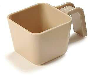 Carlisle FoodService Products 49112-106 Polycarbonate Portion Cup with U-Shaped Handle, 12-Ounce Capacity, 5-1/2 Length x 3-3/8 WIdth x 2.95 Depth, Beige (Case of 6)