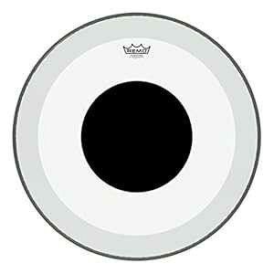 Remo P31322-10 NA p[Xg[N 3 oXhwbh - 22 C` - ubNhbg Remo P31322-10 Clear Powerstroke 3 Bass Drum Head - 22-Inch - Black Dot