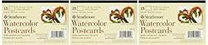 XgXA ʃ|XgJ[h 3 pbh Strathmore Watercolor Postcards, 3 Pads