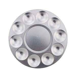 Yosoo 6.7" Round Aluminum Art Alternatives t Tray Palette Oil ting Tray