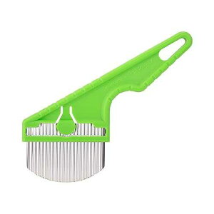 Nisaku NJP2510 Zassou Burush Sidewalk Crack Weeder, Japanese 3 Curved Blade, 8-Inch Ergonomic, Stainless Steel/Green Plastic Handle Nisaku NJP2510 Zassou Burush Sidewalk Crack Weeder, Japanese 3 Curved Blade, 8-Inch Ergon