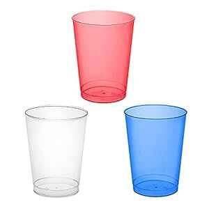 Party Essentials n[hvX`bN ĝĈ^u[ p[eB[JbvA10IX/20Abh/NA/u[ Party Essentials Hard Plastic Disposable Patriotic Tumblers Party Cups, 10 oz/20-Count, Red/Clear/Bl