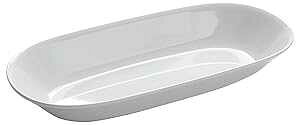 American Metalcraft MLRS16 `~{EA16-7/8C`A8-1/4C`A2-3/8C`AzCg American Metalcraft MLRS16 Oblong Melamine Bowl, 16-7/8" Length, 8-1/4" Width, 2-3/8" Height,White