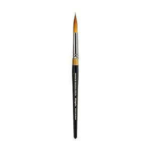 KINGART Premium Original Gold 9020-14 ULTRA ROUND Series Artist Brush, Golden Taklon Synthetic Hair, Short Handle, for Acrylic, Watercolor, Oil and Gouache ting, Size 14
