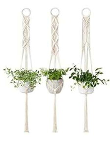 Mkono }NvgnK[ 3 Zbg Ǌ|v^[oXPbg t[|bgz_[ {w~A z[fR[V 39 C` Mkono Macrame Plant Hangers Set of 3 Indoor Wall Hanging P