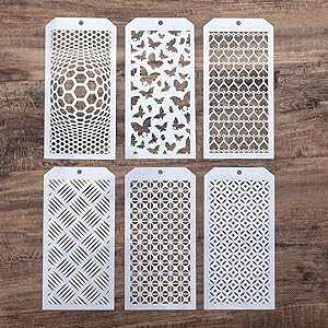 SLGIFT DIY Decorative Stencil Template for Scrapbooking ting on Wall Furniture Crafts,Set of 6 (Butterfly)