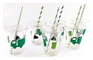 S~WԂ̒ap[eB[ĝăJbv (12 Zbg) Stesha Party Garbage Truck Birthday Party Disposable Cups (12 Set)