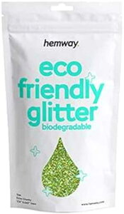 Hemway Eco Friendly Biodegradable Glitter 100g / 3.5oz Bio Cosmetic Safe Sparkle Vegan for Face, Eyeshadow, Body, Hair, Nail and Festival - Extra Chunky (1/24 0.040 1mm) - Lime Green Holographic