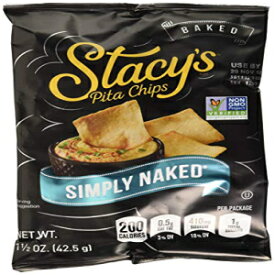 Stacy's ピタチップス、シンプリーネイキッド、1.5 オンスバッグ (24 個パック) (お得なバルクマルチパック) Stacy's Pita Chips, Simply Naked, 1.5-Ounce Bags (Pack of 24) (Value Bulk Multi-Pack)
