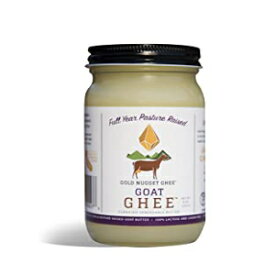 ゴールドナゲットギーによるヤギギーA2/A2、通年/牧草飼育、ケト＆パレオ8オンス GOAT GHEE A2/A2 BY GOLD NUGGET GHEE, FULL-YEAR/PASTURE-RAISED, GRASS-FED, KETO & PALEO 8oz