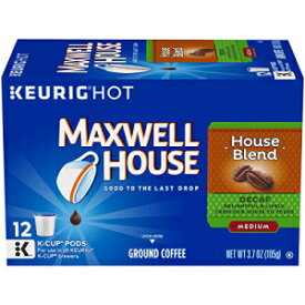 Maxwell House ハウス ブレンド キューリグ K カップ デカフェ コーヒー ポッド (12 個) Maxwell House House Blend Keurig K Cup Decaf Coffee Pods (12 Count)