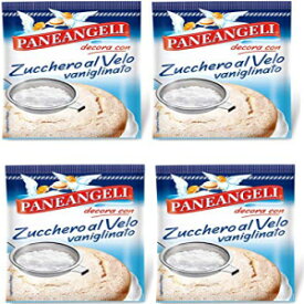 Paneangeli Zucchero Al Velo Icing Sugar with Vanilla Flavor 4.4oz 125gr, Pack of 4