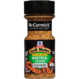 マコーミックグリルメイト25％少ないナトリウムモントリオールチキン調味料、2.87オンス McCormick Grill Mates 25% Less Sodium Montreal Chicken Seasoning, 2.87 oz