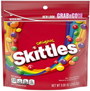 SKITTLESオリジナルフルーティーキャンディー、9オンスグラブアンドゴーサイズバッグ 9 Ounce (Pack of 1), Skittles Original Candy, 9 Ounce Bag