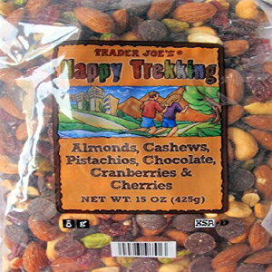 トレーダージョーズハッピートレッキングアーモンド、カシューナッツ、ピスタチオ、チョコレート、クランベリー、チェリー-15オンス（2パック） Trader Joe's Happy Trekking Almonds, Cashews, Pistachios