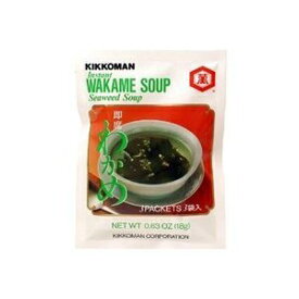 キッコーマンのインスタントわかめスープミックス (海藻スープミックス) - 0.63オンス。(2個入り) Instant Wakame Soup Mix (Seaweed Soup Mix) - 0.63oz by Kikkoman. (Pack of 2)