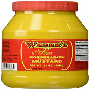 バッファロー独自のウェーバーブランドのオリジナルホースラディッシュマスタード32オンス。 Buffalo's Own Weber's Brand Original Horseradish Mustard 32oz.